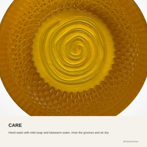 Amber Resin Shaving Bowl, Translucent Lather Cup, Spiral Floor (120mm) image 12