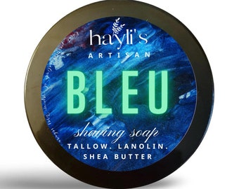 Thick Lather Tallow Shaving Soap with Shea Cocoa Butter  Lanolin by Haylis - Handcrafted Artisan Soap