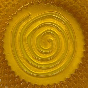 Amber Resin Shaving Bowl, Translucent Lather Cup, Spiral Floor (120mm) image 3