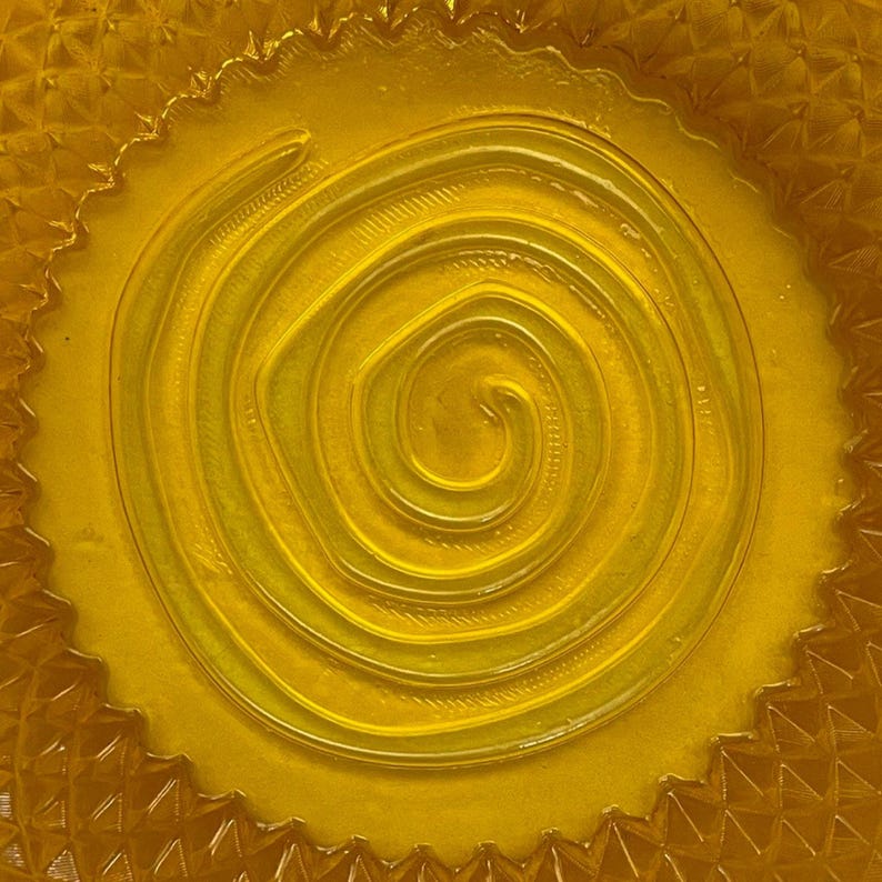 Amber Resin Shaving Bowl, Translucent Lather Cup, Spiral Floor (120mm) image 3