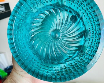 Teal Shaving Bowl, 114 mm Ribbed Lather Dish That Grips the Brush for Fast Foam