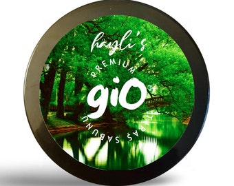 Hand Poured GIO Shaving Soap with Olive Almond and Jojoba Oil - Bentonite and Kaolin Clay Blend