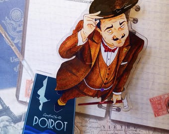 Poirot - Agatha Christie - Soporte de acrílico para personajes
