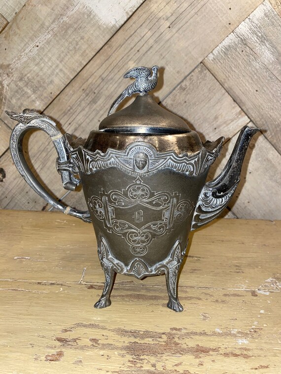 Meriden B Company Plated Silver Teapot Design 1880 Egyptian Etsy