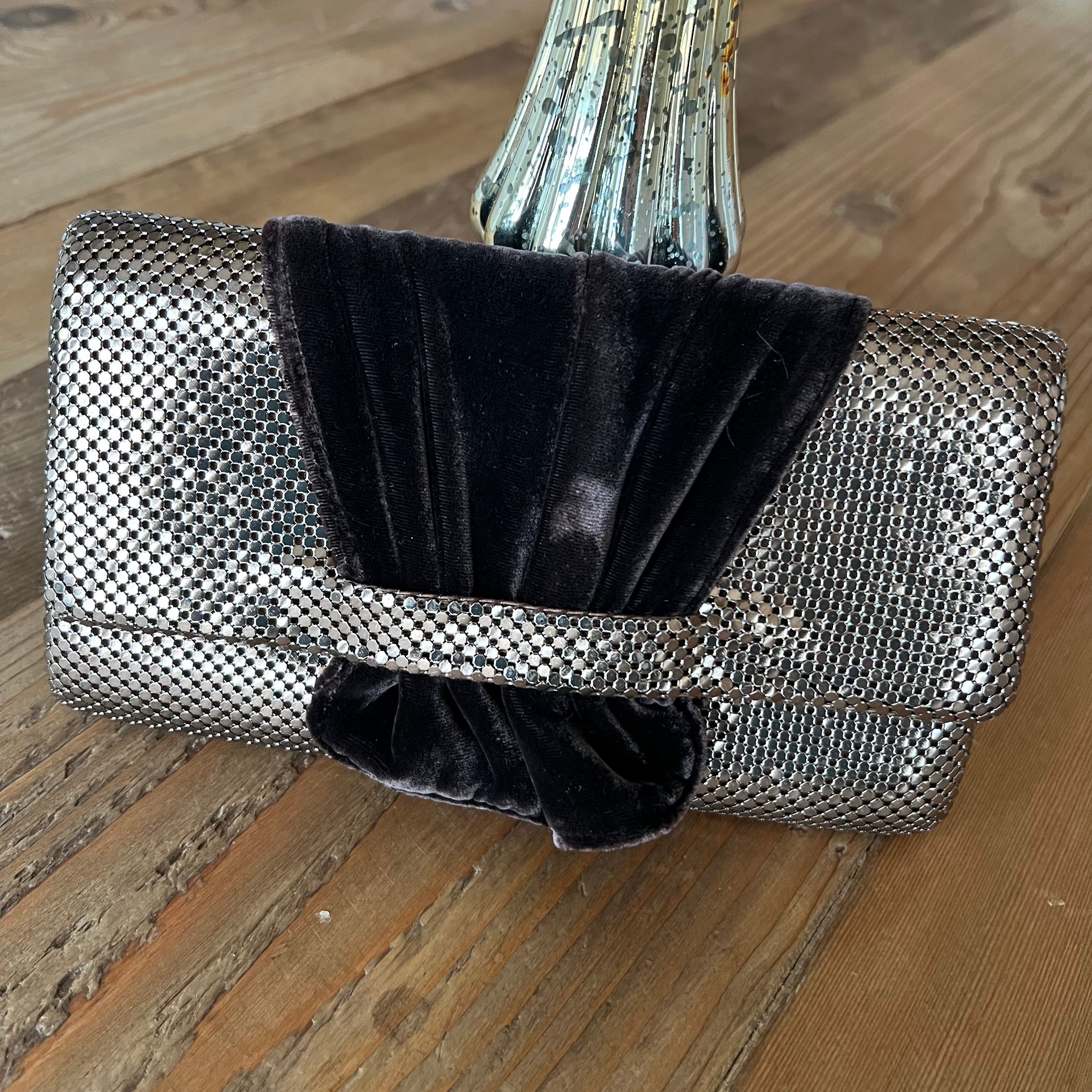 Felix Rey New York Metallic Bronze Gold Mesh With Brown Velvet Ruffle ...