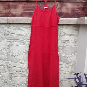 90s Red Midi Tank dress size small