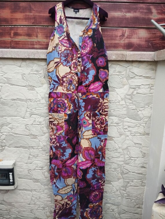 Combinaison vintage 90s M/ combishort à imprimé floral France