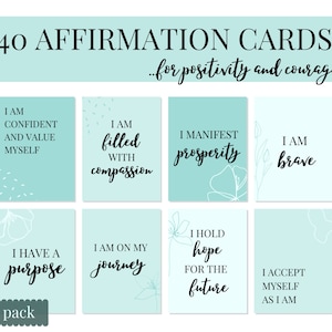 Printable Affirmation Cards Positive Affirmations Self - Etsy