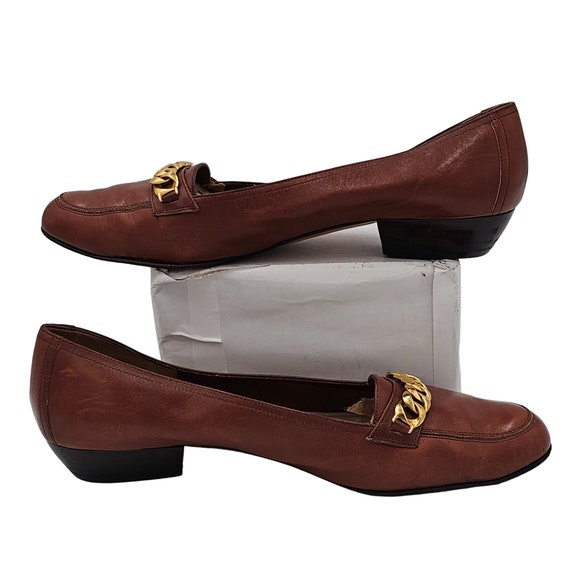 Vintage Salvatore Ferragamo Womens 7.5 Brown Leat… - image 6