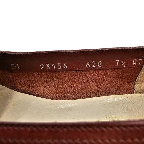 Vintage Salvatore Ferragamo Womens 7.5 Brown Leat… - image 10