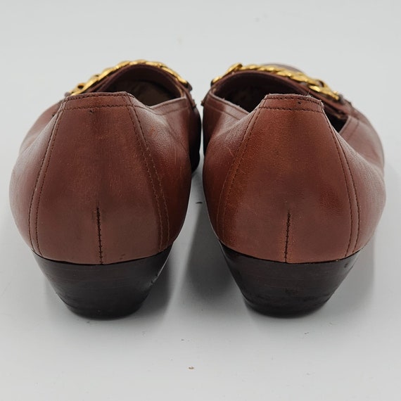 Vintage Salvatore Ferragamo Womens 7.5 Brown Leat… - image 4