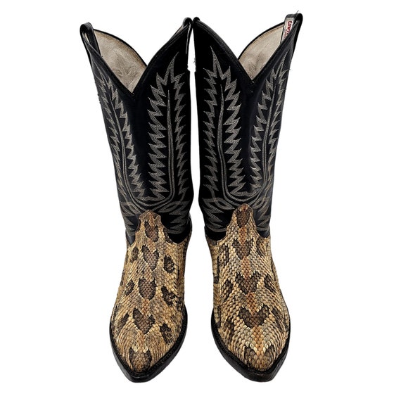 Cowtown Exotic Rattlesnake Cowboy Boots Mens 10.5… - image 4