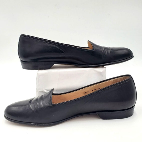 Vintage Bragano Cole Haan Mens 9 Italy Black Calf… - image 9