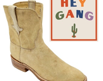 NEW Hey Gang The Ranch Boot Women's size 11 Tan Suede roper cowboy western boots