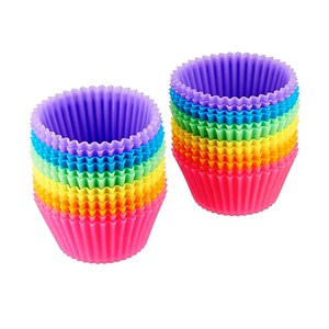 Silicone Baking Cups Set of 16 Standard Size 8 Rainbow Colors Non-stic –  ClearFinn