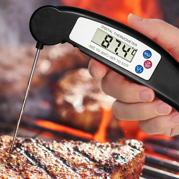 Food Thermometer,Digital Water Thermometer for Liquid, Candle, Instants  Read with Waterproof for Food, Meat, Milk, Long Probe,Digital Meat  Thermometer