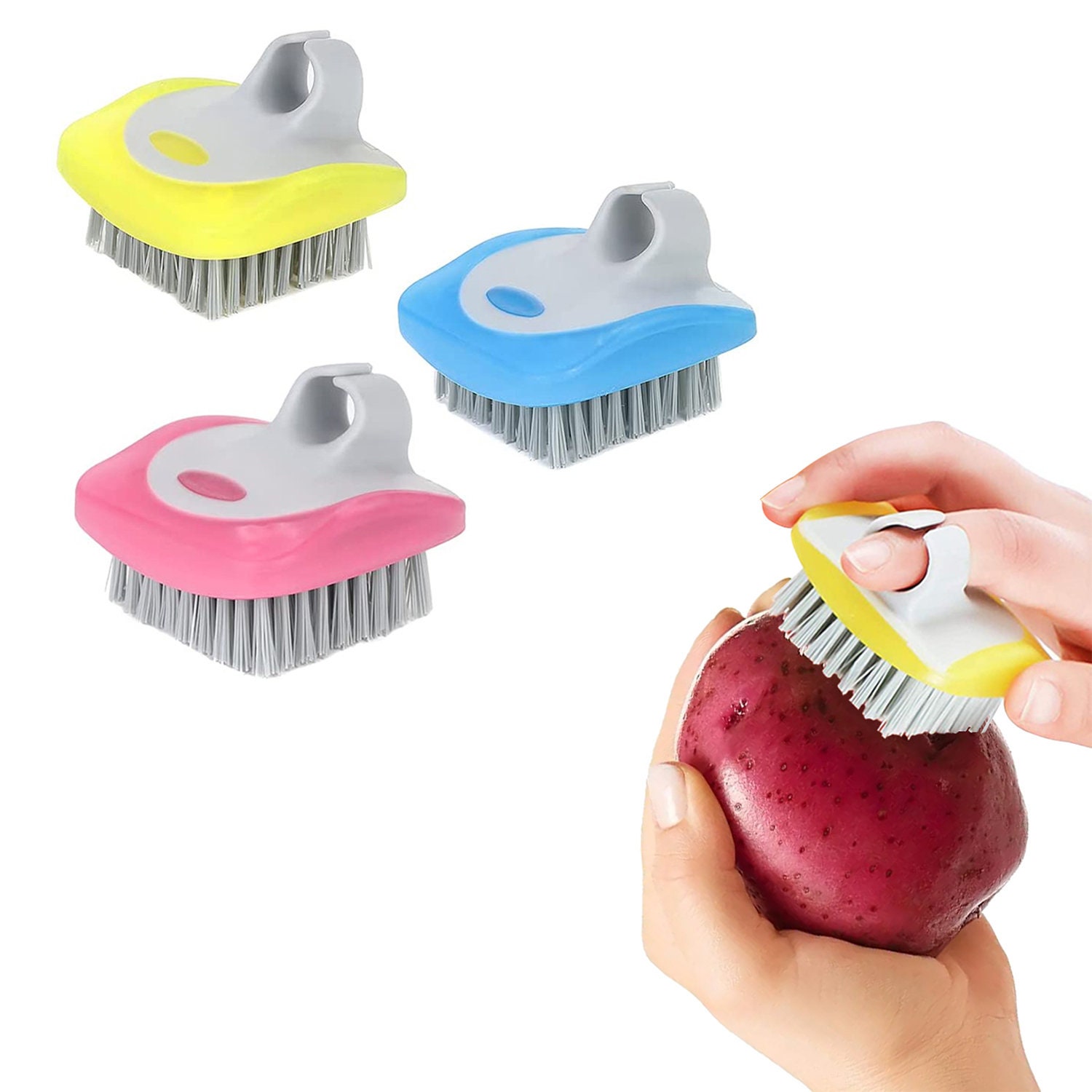 Homelove Fruits and Vegetable Cleaning Brush, Funny Potato Cleaning Brush, Gift for Grandma, Mother, Mom, Women, Father, Grandfather