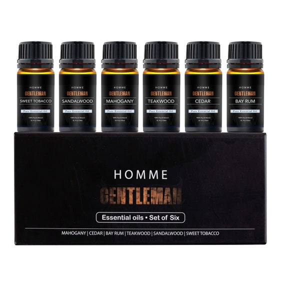 Gentlemen's Set of 6 Premium Grade Fragrance Essential Oil Gift