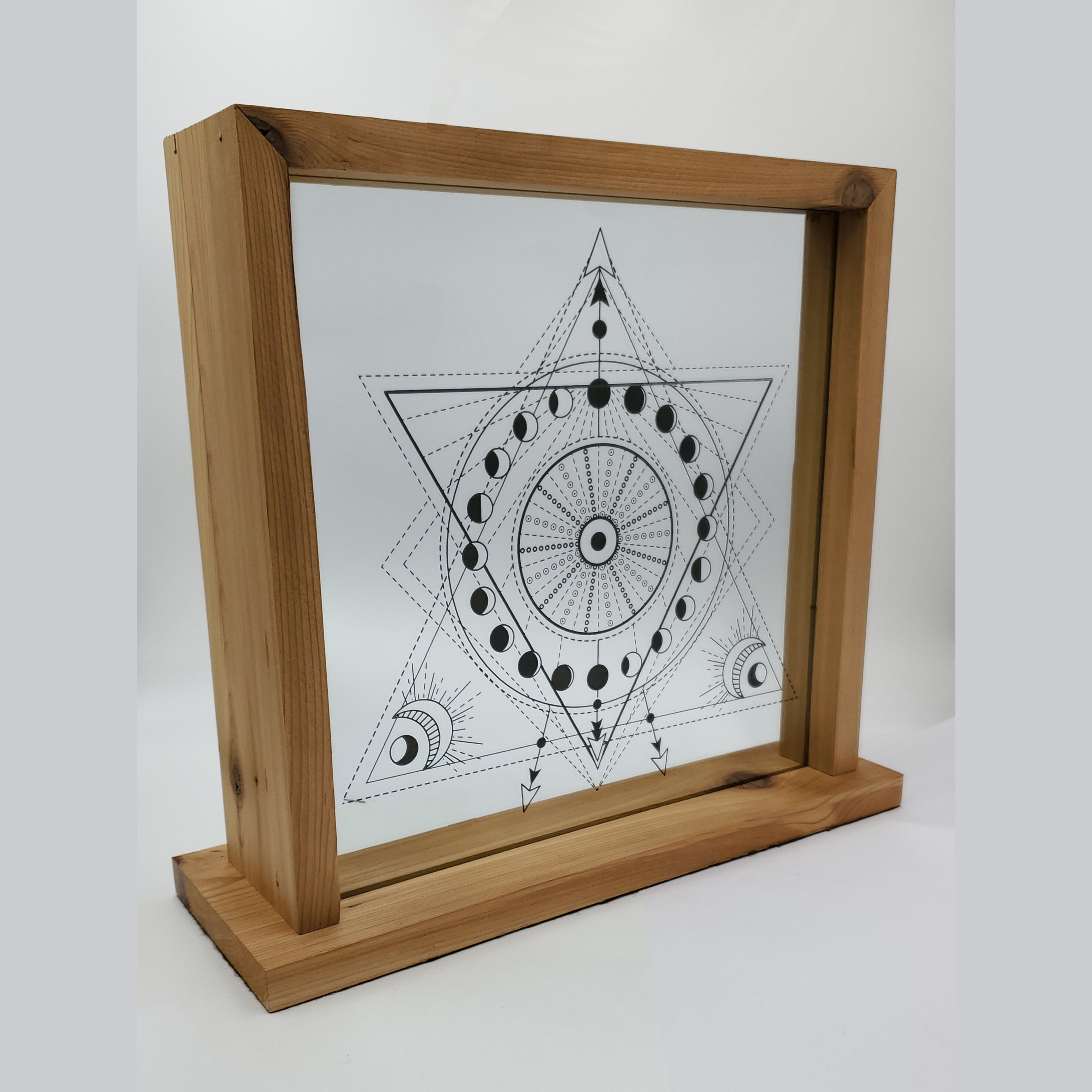 Laser Engraved Mirrored Light Box Night Light Home Décor Etsy