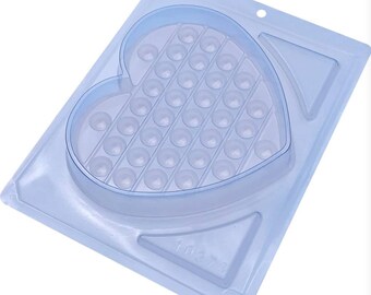 Heart Pop It, 3 Part Mold, BWB Mold, Heart Mold