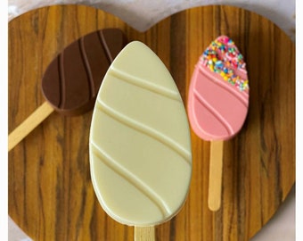 Wavy Egg Cakesicle Mold, 3 Part Mold, BWB Mold, Easter egg cakesicle mold