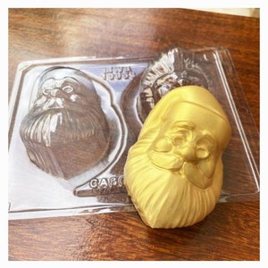 Santa&#39;s Face, Breakable, 3 Part Chocolate Mold, BWB mold