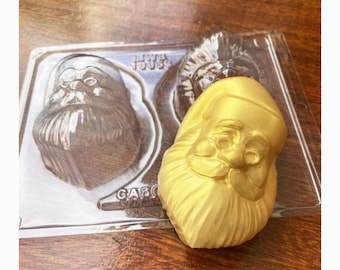 Santa's Face, Breakable, 3 Part Chocolate Mold, BWB mold