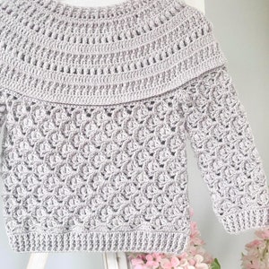 Chantella Pullover Häkelanleitung: Mädchen-Grössen von 1 bis 8 Jahren (PDF-Muster)