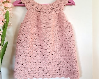 Crochet Dress Pattern: Toddler & Girls, Sizes 1-6 Years (PDF Pattern)