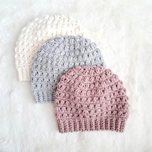 Crochet pattern - &quot;Oh my bobble&quot; ,  Crochet hat pattern size 1 months up to 10 years, Crochet hat for baby, Crochet hat for toddler, Hat