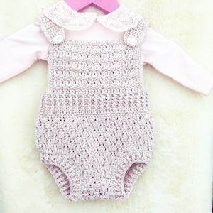 Patroon gehaakt rompertje – Erin-ontwerp, pasgeboren tot 18 maanden (pdf-patroon)