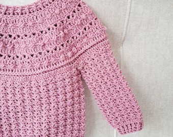 Crochet pattern Cornelia Sweater, Girls sweater pattern, Crochet patterns,  Sizes 6 months up to 6 years