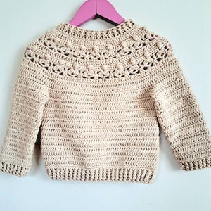 Remy Sweater Crochet Pattern: Girls Sizes 1-9 Years (PDF Pattern)