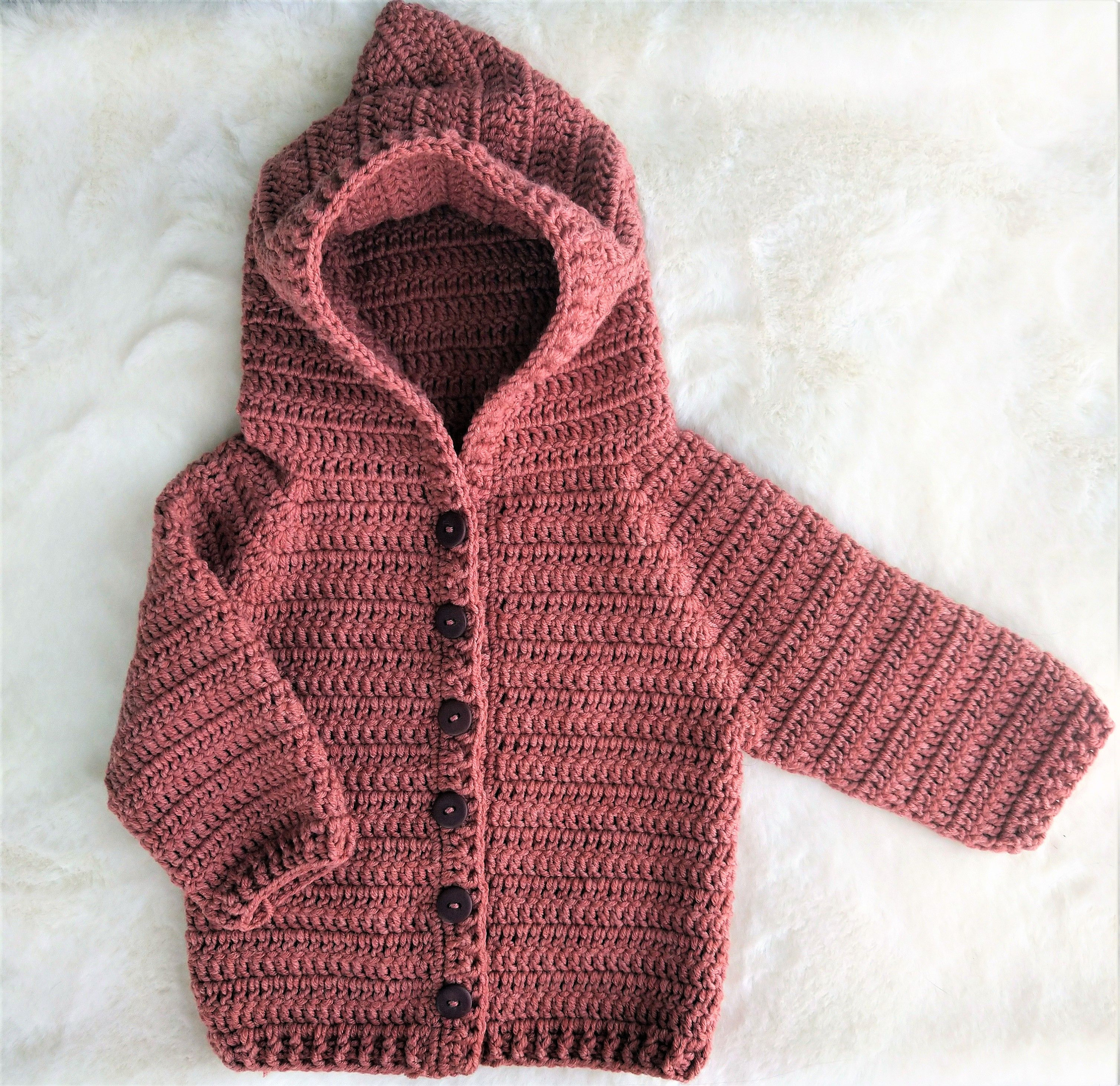 Hooded Cable Sweater Crochet Pattern