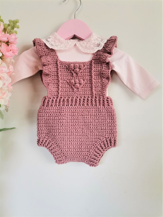 Bella Bobble Baby Romper Crochet Pattern: Sizes 0-12 Months (PDF Pattern)