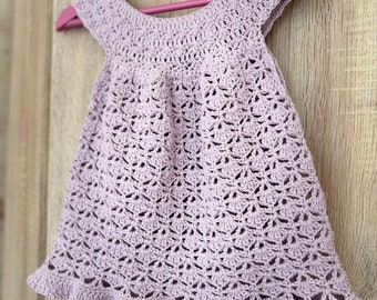 Crochet Dress Pattern – Dorothy Design, Sizes 1-8 Years (PDF Pattern)