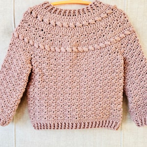 Crochet pattern Milla Sweater, Girls sweater pattern, Crochet patterns,  Sizes 1 years up to 9 years