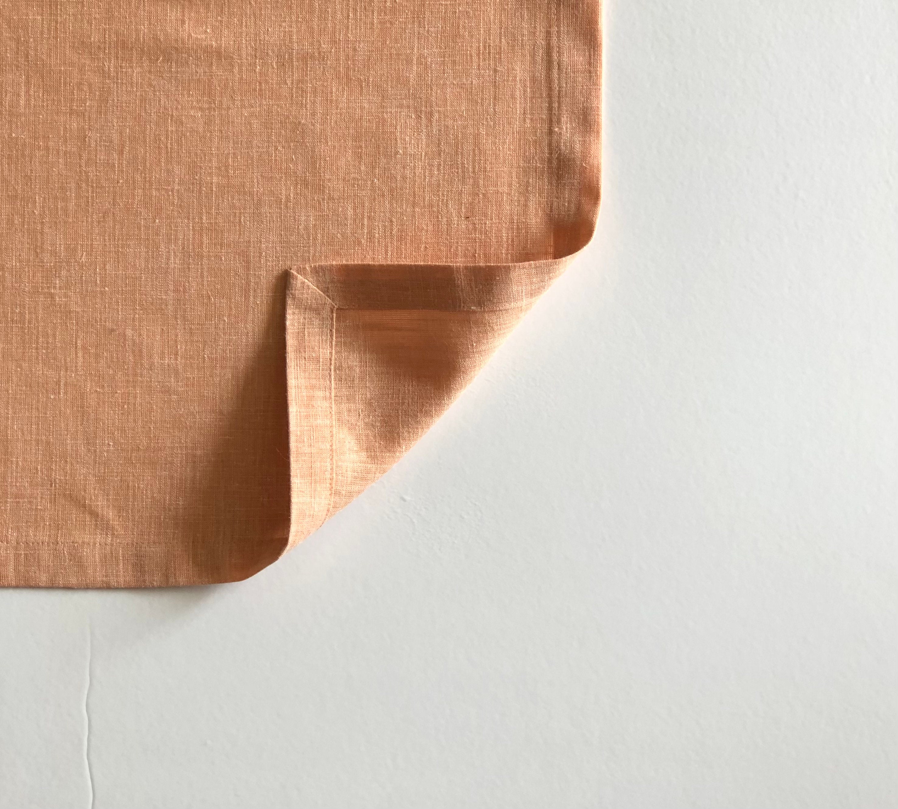 Linen placemats set in Peach. Linen placemats. Set of 4 Set Etsy