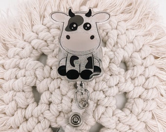 Cow Badge Reel, Glitter Badge Reel, Retractable Badge, Medical Holder, Animal Badge Reel, Medical Badge Reel, X-ray Badge, Cow Print badge