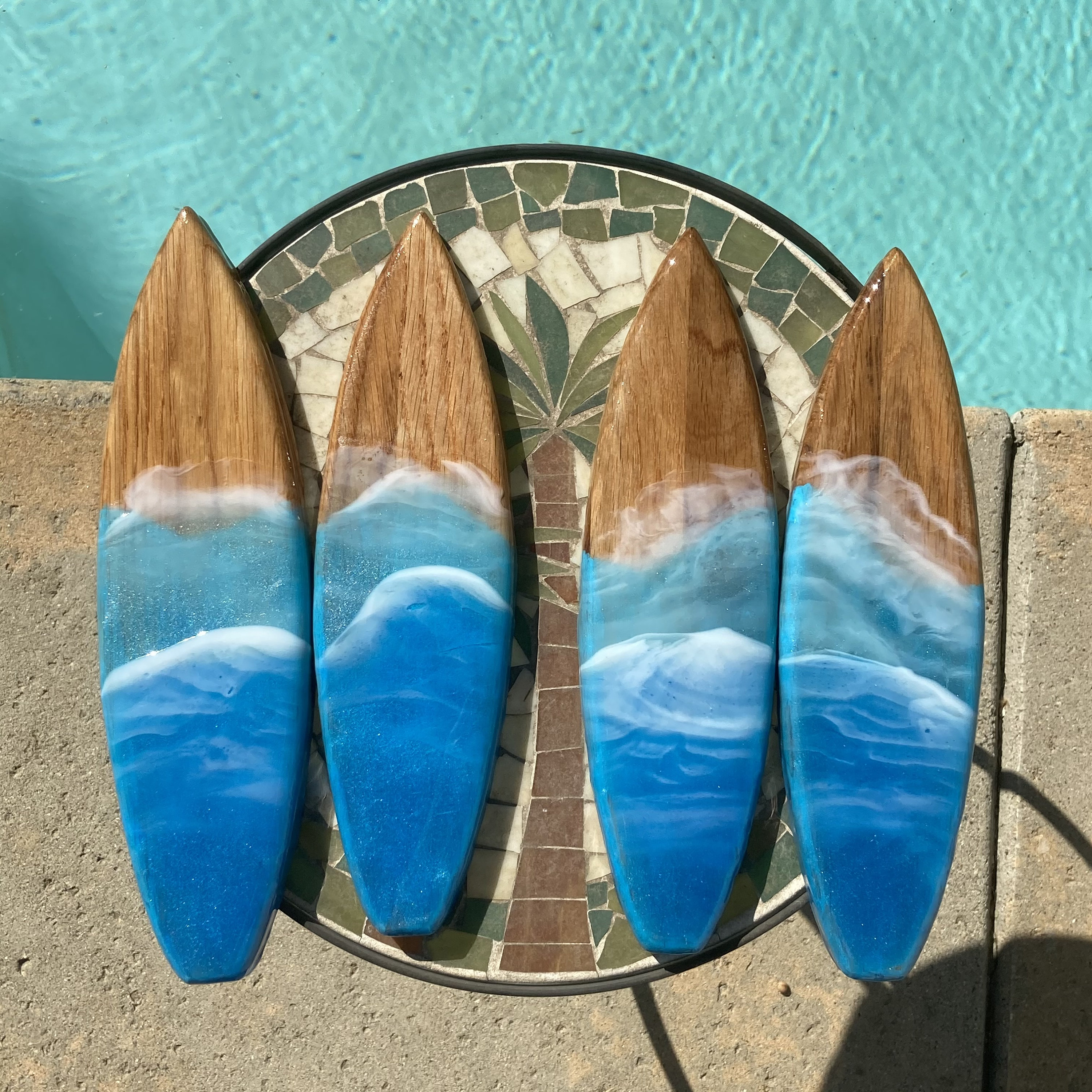 Epoxy resin ocean art surfboards Etsy