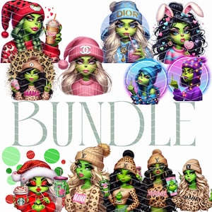Paquete, Transferencias DTF, Transferencias de sublimación, Paquete PNG, Lindos PNG de mal humor, Bougie Girl Png, Vibraciones navideñas y de Pascua, Gráficos inductores