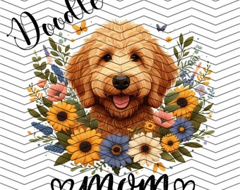 Goldendoodle Mom Life Tshirt Design Png, Niedliches Mom Leben Png, Doodle Mom, DTF Transfer, Sublimationstransfer, Grafiken, trendiges Design