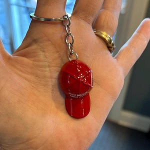 DONALD Trump Novelty Gag Collector's Keychain 2024 Presidential Election Make America Great Again MAGA Red Ball Cap hat keychain free ship