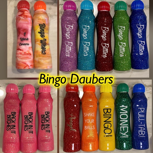 CustomBingo Dauber | Glitter Bingo Dauber | Bingo Junkie | Bingo Lover | Bingo Gift | retirement gift | glitter bingo dauber | bingo marker|