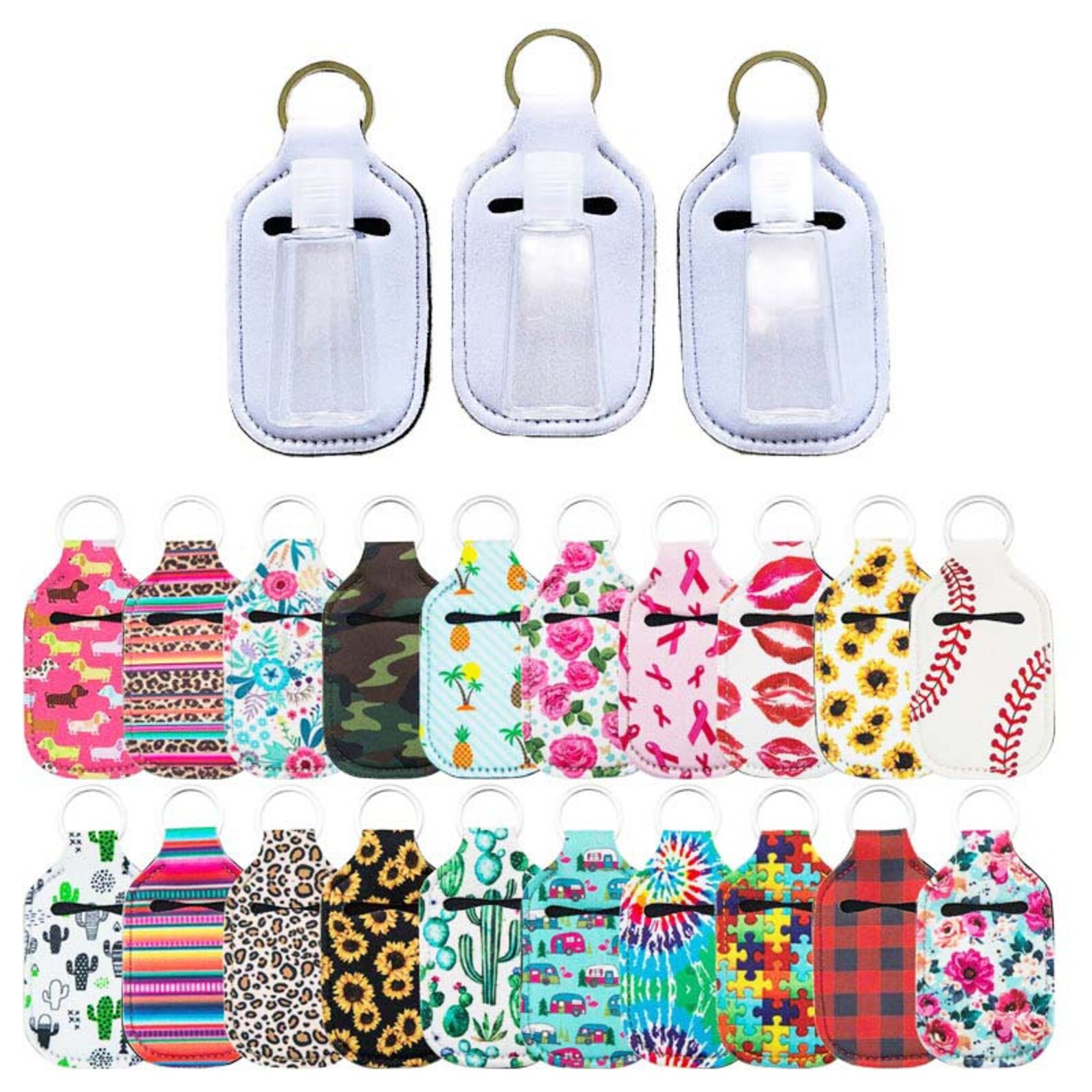 Sublimation Reusable Hand Sanitizer Holders Chapstick Wristlet Etsy