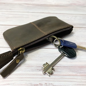 Leather key chain, Leather key case, Leather key pouch, Leather key cover