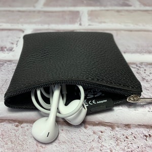 Small zippered pouch for headphones, Headphone case, Headphone cover, Headphone pouch