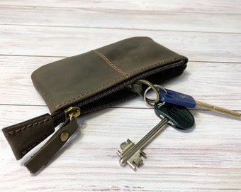 Leren sleutelhanger, leren sleuteletui, leren sleuteletui, leren sleutelhoes