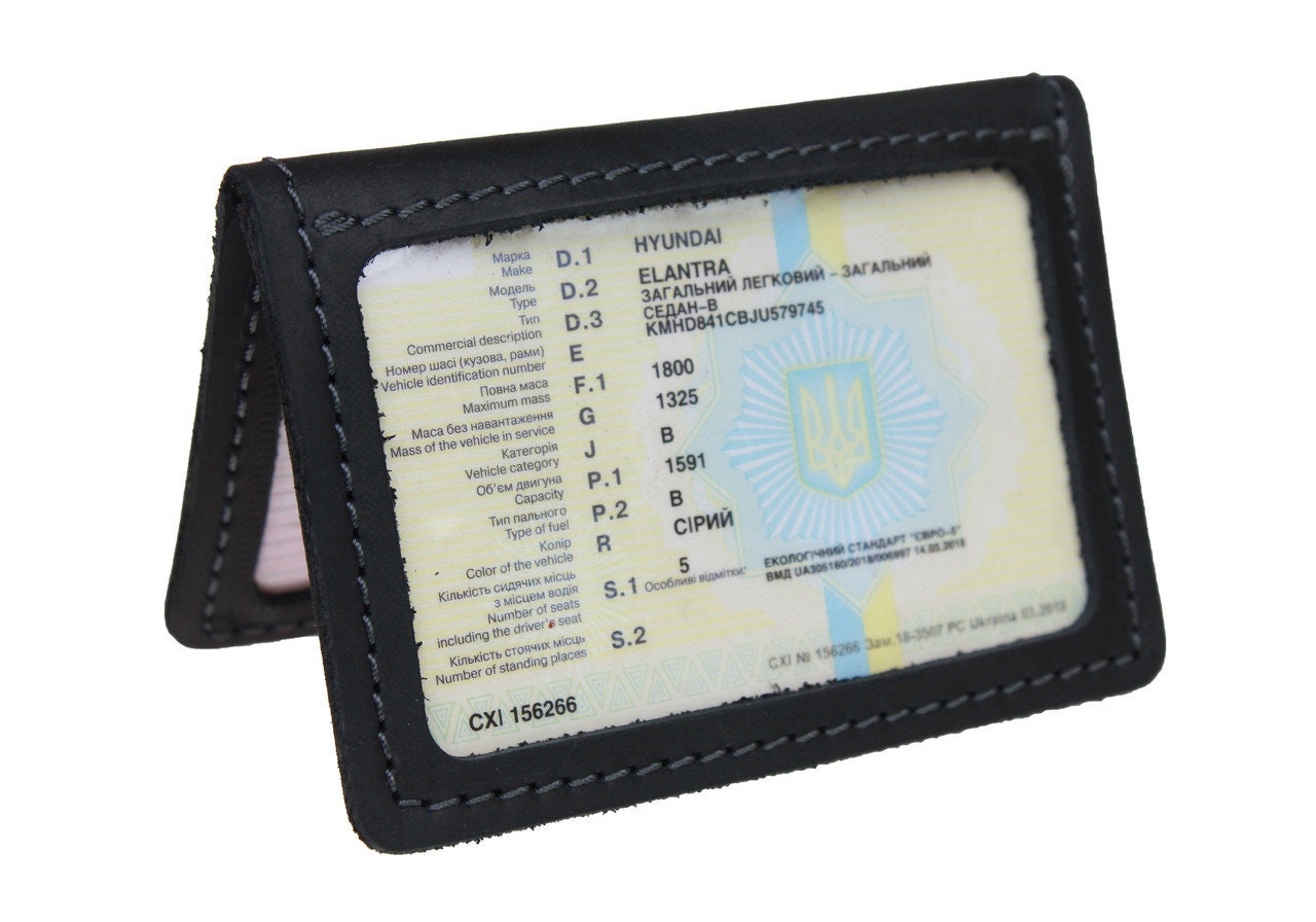 Porte permis de conduire automobile Ultra mince, étui en cuir pour