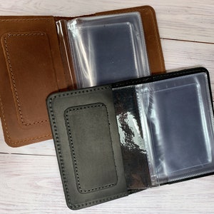 Funda de piel para documentos de conducción, Funda de piel para carné de conducir 7 compartimentos